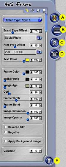 4 x 5 Frame Controls