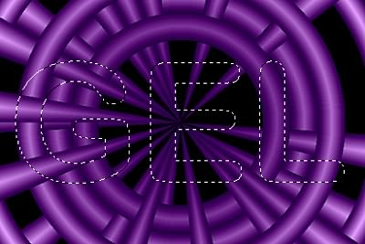 Selectio of object on background to Gel