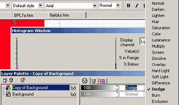 PSP 7.04's Layer Palette showing Layer Blend Modes
